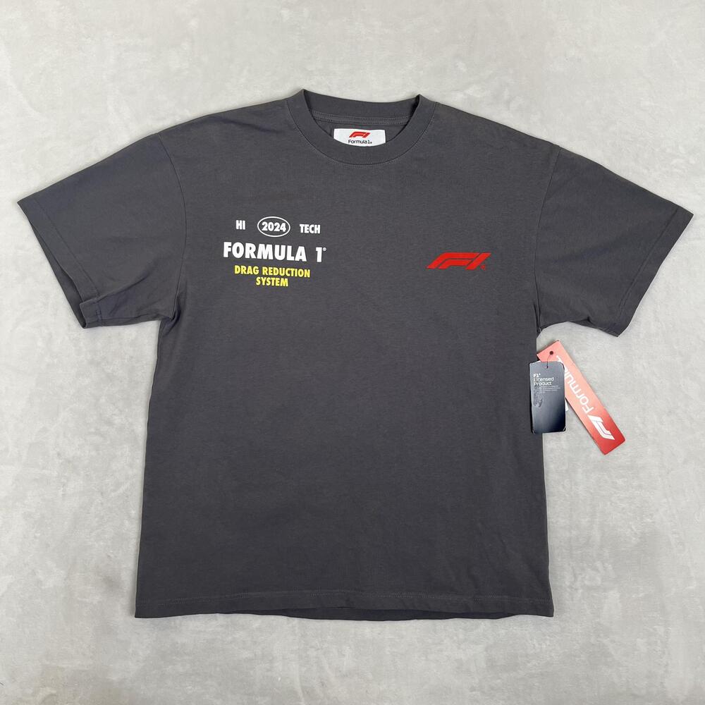 Formula 1 PacSun T-Shirt Mens Large Gray 2024 Drag Reduction System Racing Tee